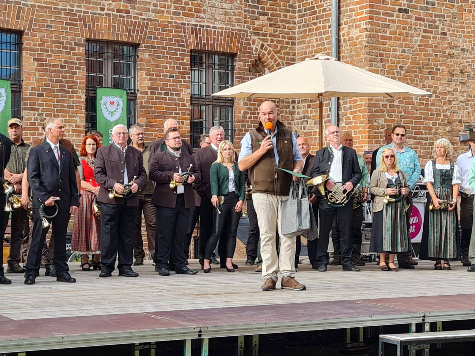 Jagdhornbläsergruppe Seelübbe beim Bläsertreffen in Beeskow