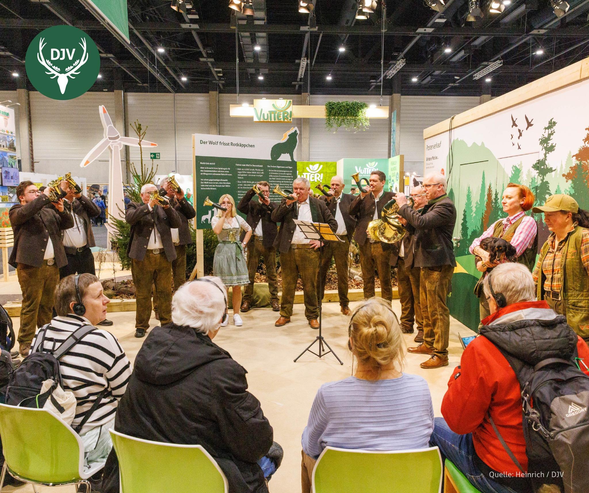 Jagdhornbläser aus der Uckermark auf der Grünen Woche